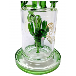 10" On Point Glass Scorpion Perc Cactus Top Water Pipe - [ABC16]